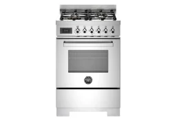 Gasspis Professional, 60 cm, 4 brännare, 1 ugn, Rostfri - Bertazzoni