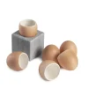 Ägg i porslin för servering, bruna, 10-pack - 100% Chef