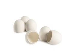 Ägg i porslin för servering, vita, 10-pack - 100% Chef