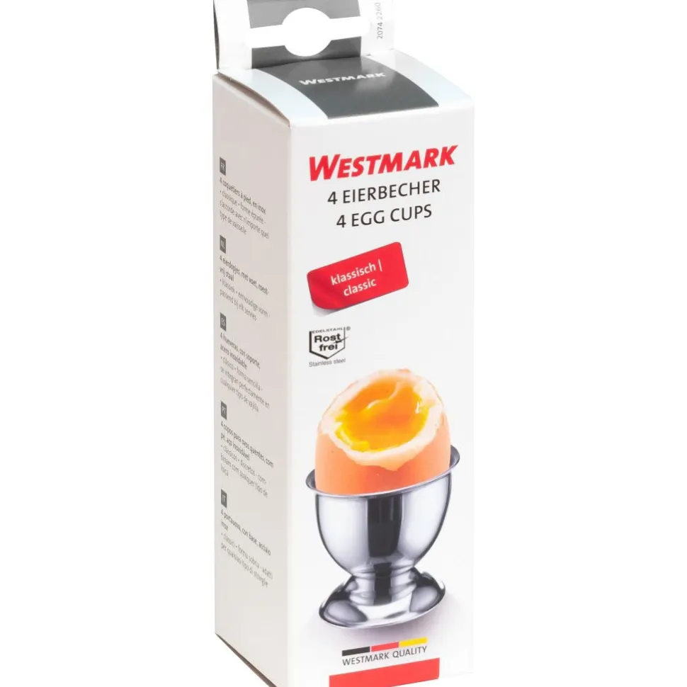 Äggkopp i rostfritt stål, 4-pack - Westmark