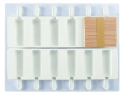 Glassform i silikon, Brick, 2 formar á 6 glassar + 50 pinnar - Martellato