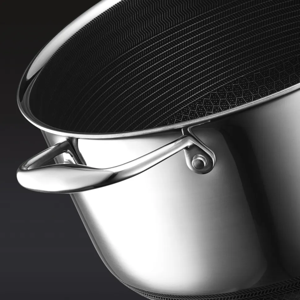 Gryta med glaslock, nonstick, 7,6 L - Hexclad