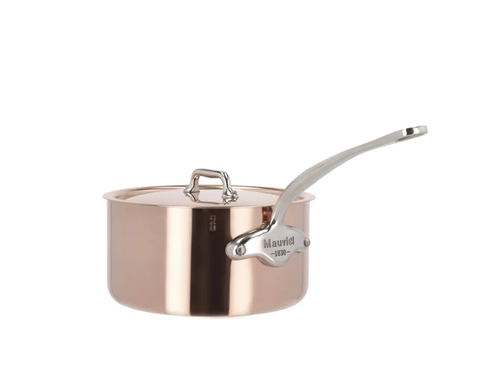 Grytset med lock, 10-delar, Koppar/Stål - Mauviel