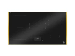 Induktionshäll, 90 cm, TFT display, 5 zoner (1 Flex) + guld-ram - Bertazzoni