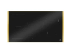Induktionshäll, 90 cm, 5 zoner (1 Flex), invisible slider + guld-ram - Bertazzoni