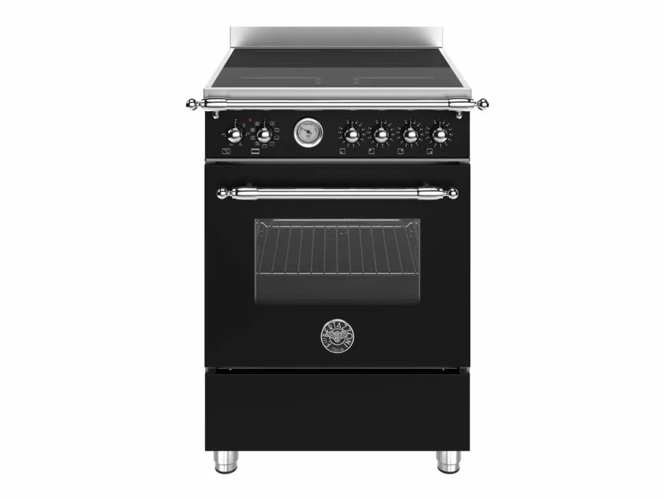 Induktionsspis Heritage, 60 cm, 4 zoner, 1 ugn, Svart - Bertazzoni