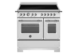 Induktionsspis Heritage, 90 cm, 5 zoner, 2 ugnar, Rostfri - Bertazzoni