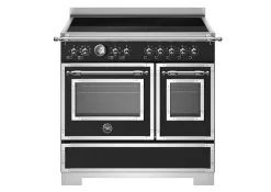 Induktionsspis Heritage, 90 cm, 5 zoner, 2 ugnar, Mattsvart - Bertazzoni