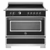 Induktionsspis Heritage, 90 cm, 5 zoner, 1 ugn, Mattsvart - Bertazzoni