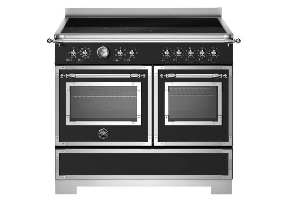 Induktionsspis Heritage, 100 cm, 5 zoner, 2 ugnar, Mattsvart - Bertazzoni