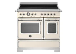 Induktionsspis Heritage, 90 cm, 5 zoner, 2 ugnar, Elfenbensvit - Bertazzoni
