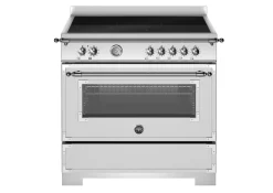 Induktionsspis Heritage, 90 cm, 5 zoner, 1 ugn, Rostfri - Bertazzoni