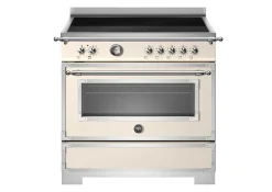 Induktionsspis Heritage, 90 cm, 5 zoner, 1 ugn, Elfenbensvit - Bertazzoni