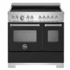 Induktionsspis Master, 90 cm, 5 zoner, 2 ugnar, Mattsvart - Bertazzoni