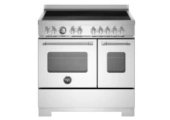 Induktionsspis Master, 90 cm, 5 zoner, 2 ugnar, Rostfri - Bertazzoni