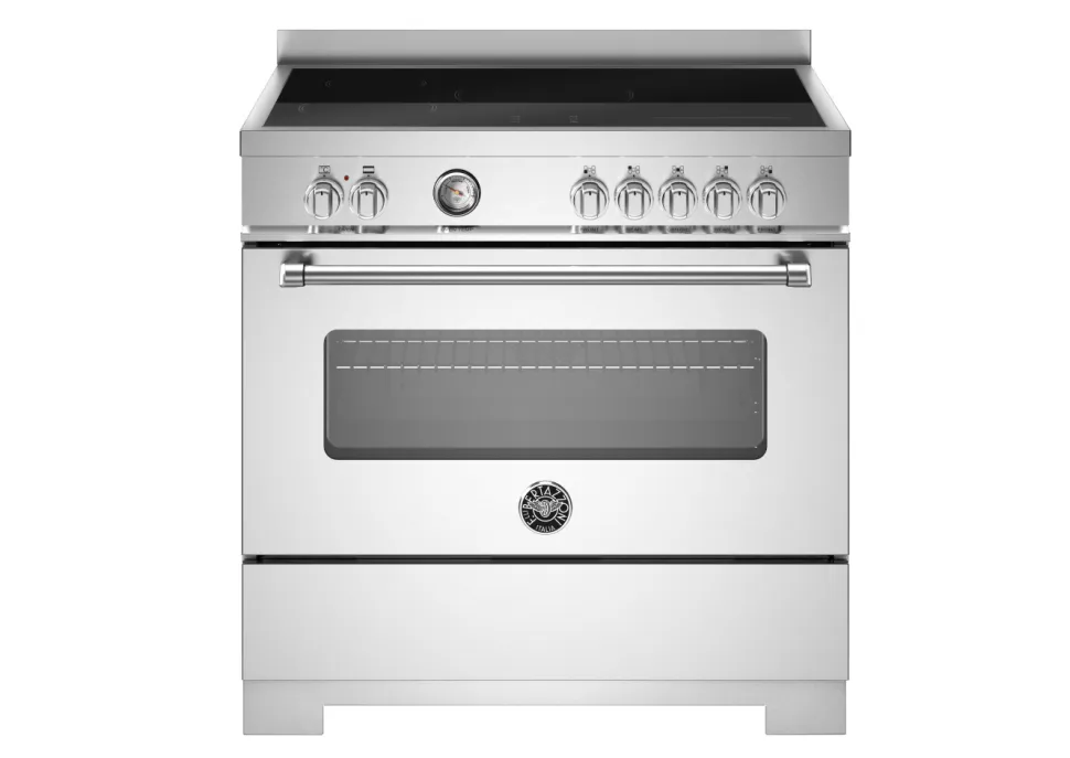 Induktionsspis Master, 90 cm, 5 zoner, 1 ugn, Rostfri - Bertazzoni