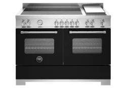 Induktionsspis Master, 120 cm, 5 zoner + stekbord, 2 ugnar, Mattsvart - Bertazzoni