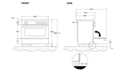 Induktionsspis med integrerad fläkt Professional, 90 cm, 4 zoner, 1 ugn, Rostfri -Bertazzoni