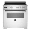 Induktionsspis Professional, 90 cm, 5 zoner, 1 ugn, Rostfri - Bertazzoni