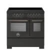 Induktionsspis Professional, 90 cm, 5 zoner, 2 ugnar, Carbonio - Bertazzoni