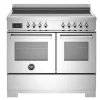 Induktionsspis Professional, 100 cm, 5 zoner, 2 ugnar, Rostfri - Bertazzoni