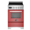 Induktionsspis Professional, 60 cm, 4 zoner, 1 ugn, Röd - Bertazzoni