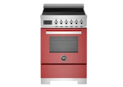 Induktionsspis Professional, 60 cm, 4 zoner, 1 ugn, Röd - Bertazzoni