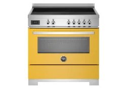 Induktionsspis Professional, 90 cm, 5 zoner, 1 ugn, Gul - Bertazzoni