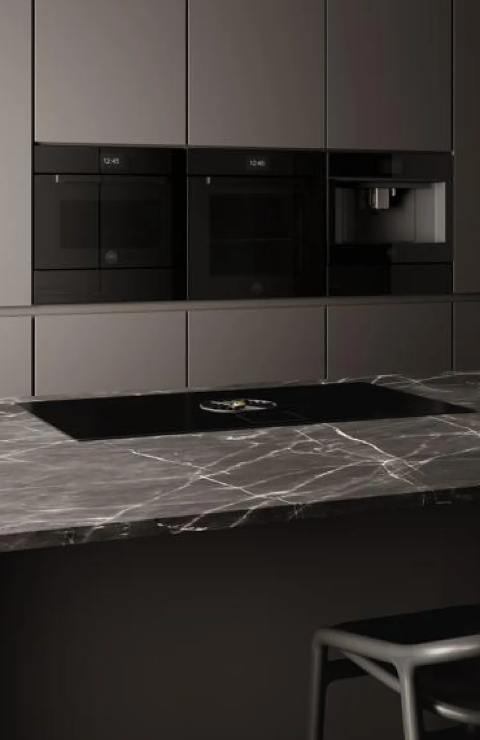 Integrerad kaffemaskin Modern, Svart Glas - Bertazzoni