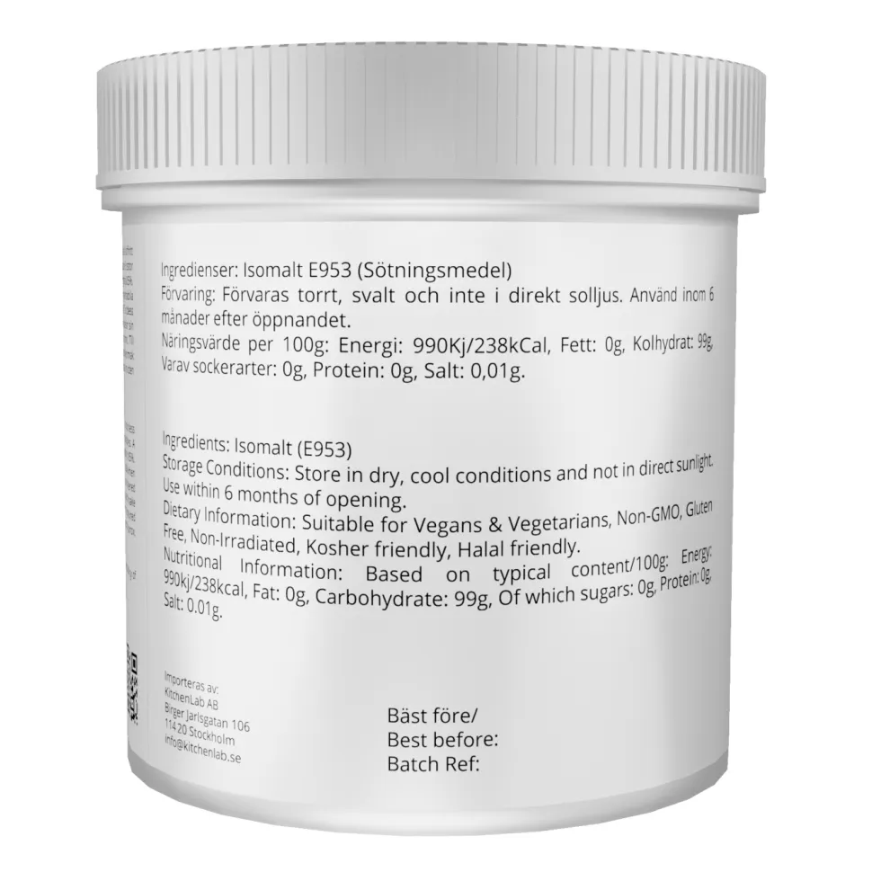 Isomalt (E953) - The Kitchen Lab