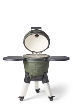 Kamadogrill inklusive benfäste, aluminiumben (marmorimitation) med hjul och sidobord - Moddern