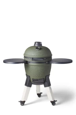 Kamadogrill inklusive benfäste, aluminiumben (marmorimitation) med hjul och sidobord - Moddern