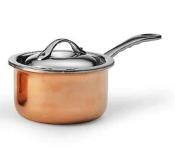 Kastrull i koppar med lock, 0,35L, Mini - Patina