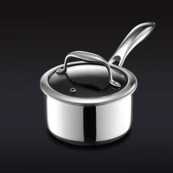 Kastrull med glaslock, nonstick, 1 L - Hexclad