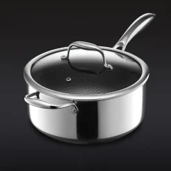 Kastrull med glaslock, nonstick, 4,7 L - Hexclad