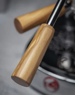 Kit med Knoppar i Olivträ till Retro Manuell Espressomaskin - La Pavoni