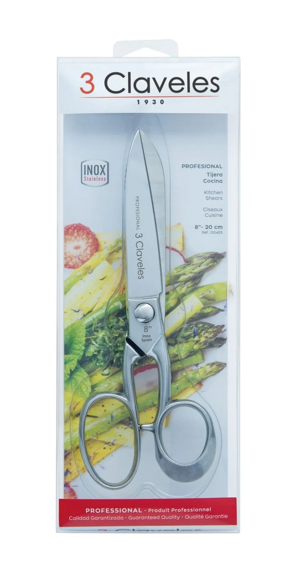 Kökssax i rostfritt stål, Professional - 3 Claveles - 20 cm