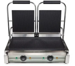 Klämgrill dubbel, räfflad - Exxent