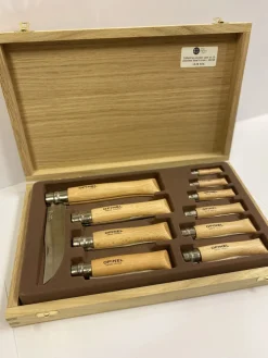 Knivar i samlingslåda, rostfritt stål, 10 stycken - Opinel