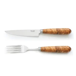 Kniv och Gaffel med Handtag i Olivträ, 2-pack - Pallarès