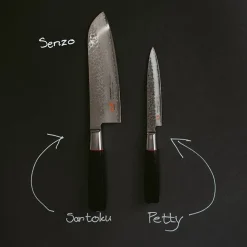 Knivset Senzo, Santoku + petty - Suncraft