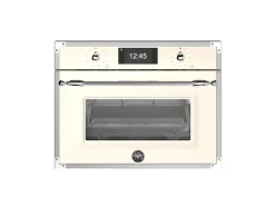 Kombiugn med mikro Heritage, TFT-display, Elfenbensvit/krom - Bertazzoni