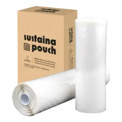 Komposterbara vakuumpåsar till sous vide på rulle, 20 cm x 5 m, 2-pack - SousVid