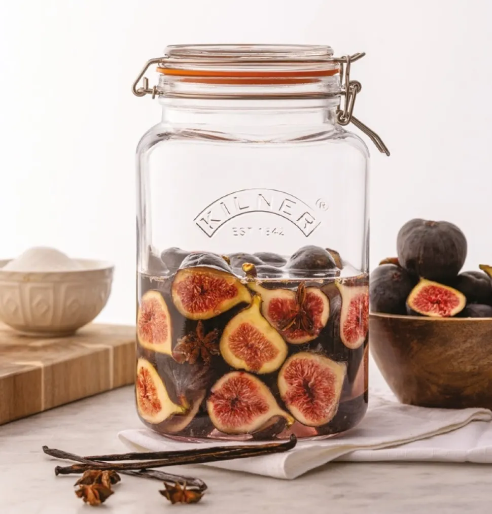 Konserveringsburk med patentlock, fyrkantig - Kilner - 3 L