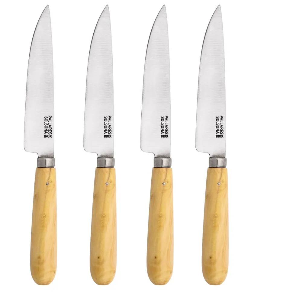Köttkniv med Handtag i Buxbom, 4-pack - Pallarès