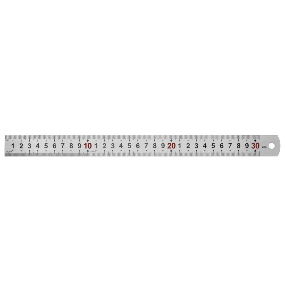 Linjal i rostfritt stål, 30 cm - Déglon