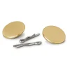 Metallknappar för kockrock med clips, mässingsfärgade, 5-pack - Segers