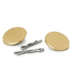 Metallknappar för kockrock med clips, mässingsfärgade, 5-pack - Segers