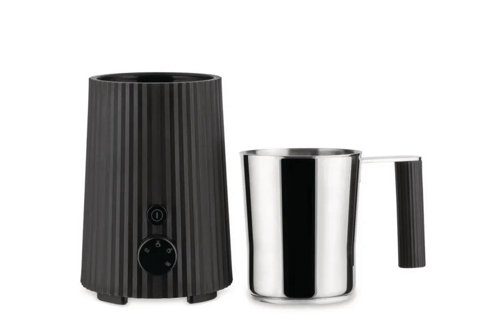 Mjölkskummare, Plissé, Svart - Alessi