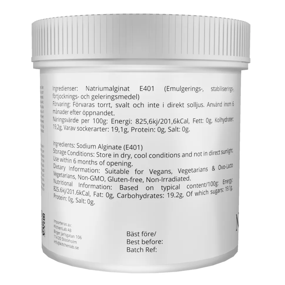 Natriumalginat (E401) - The Kitchen Lab